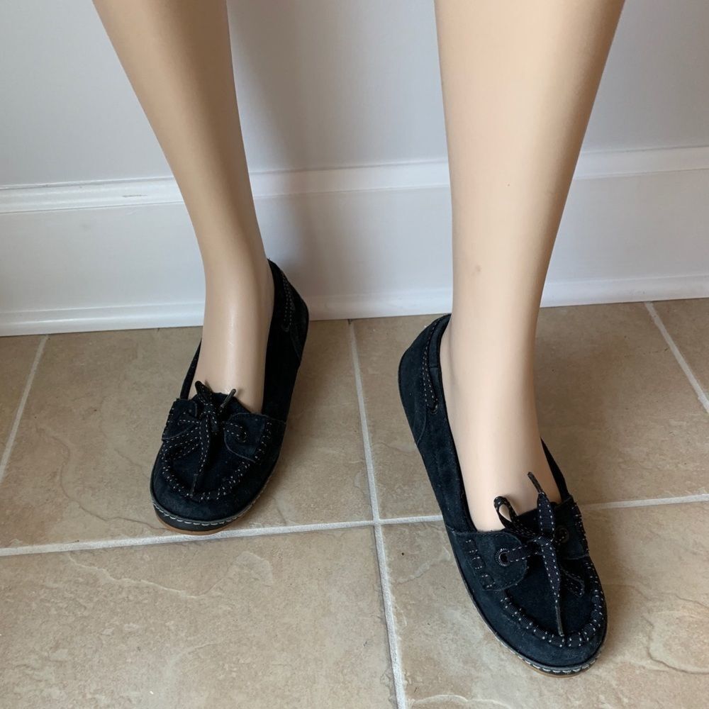 Simple Shoes Sunny Side Black Suede Women Sz 9,5